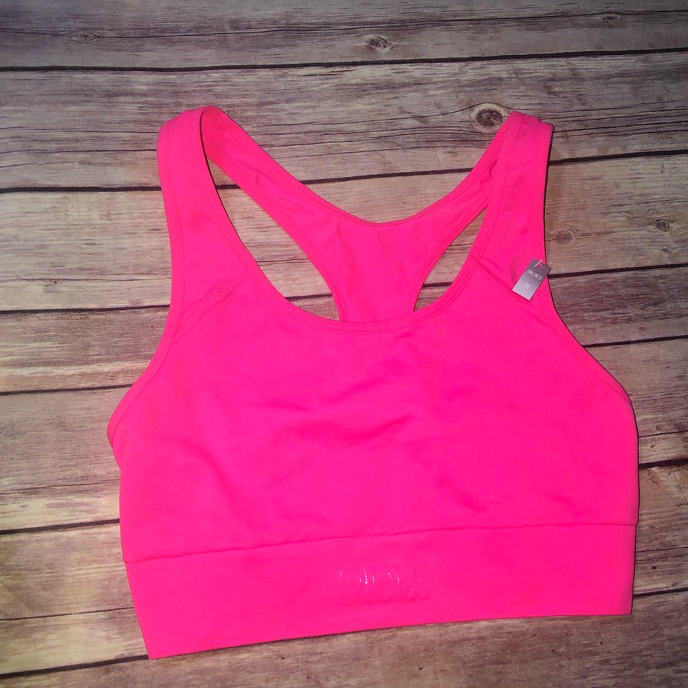 Pink Victoria Secret Racerback sports bra